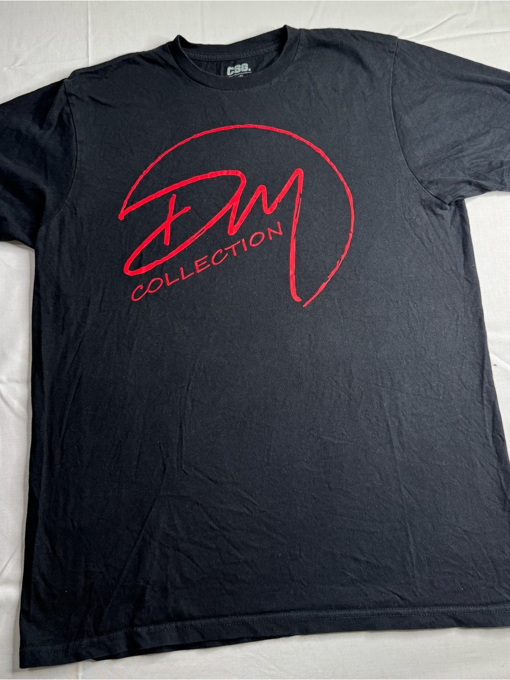 SD Collection Black Tee with Red Script Logo